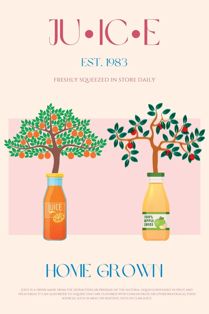 Stampa succhi di frutta poster con telaio in alluminio da KOKRPrints