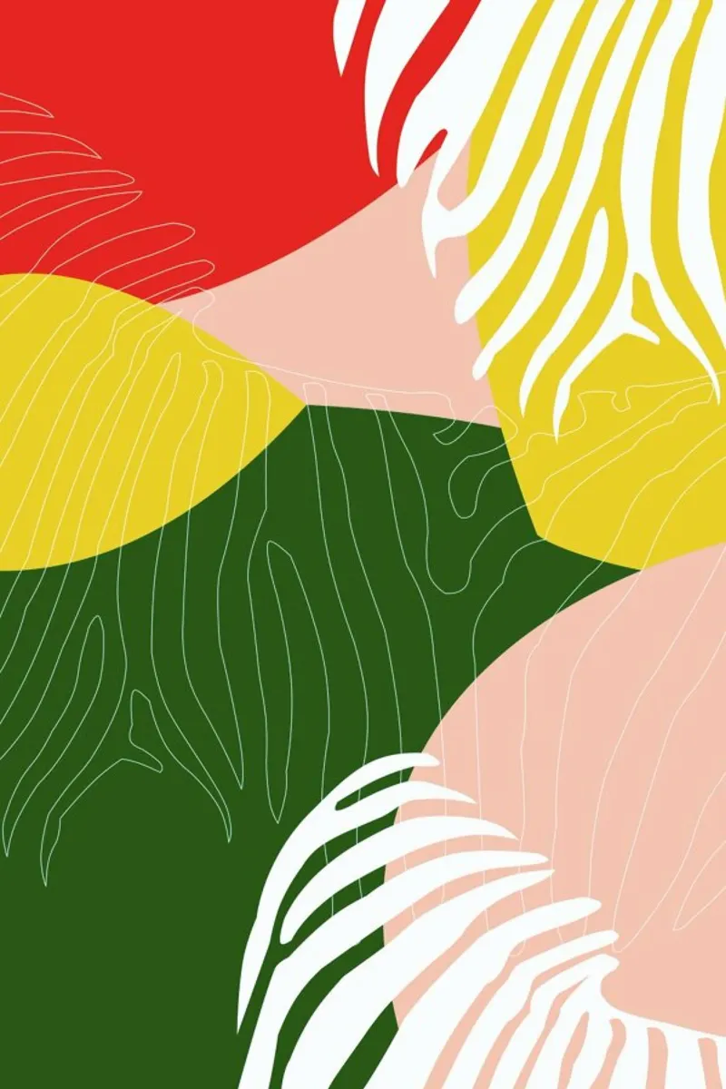 Jungle Orange poster con telaio in legno da XOXO Arte