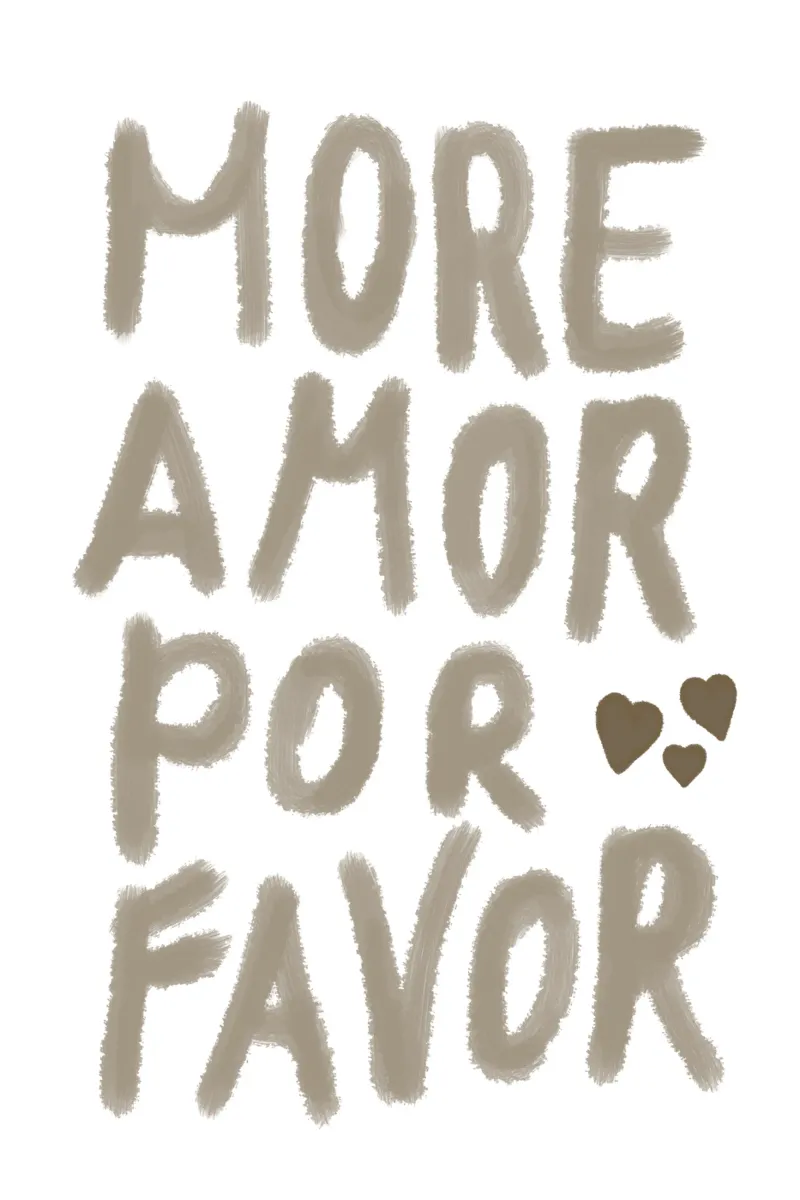 Más Amore, Querida Explicación poster con marco de aluminio de Carinaprint