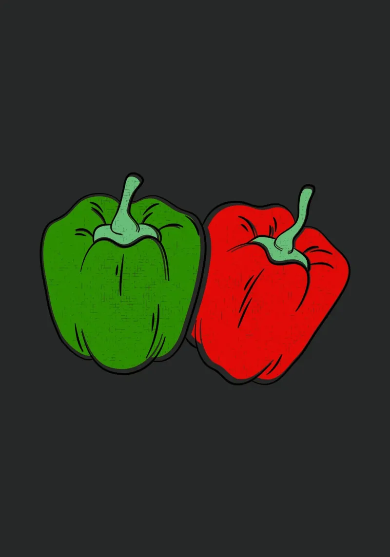 Peppers green and red pellicola backlit da LisaArtes