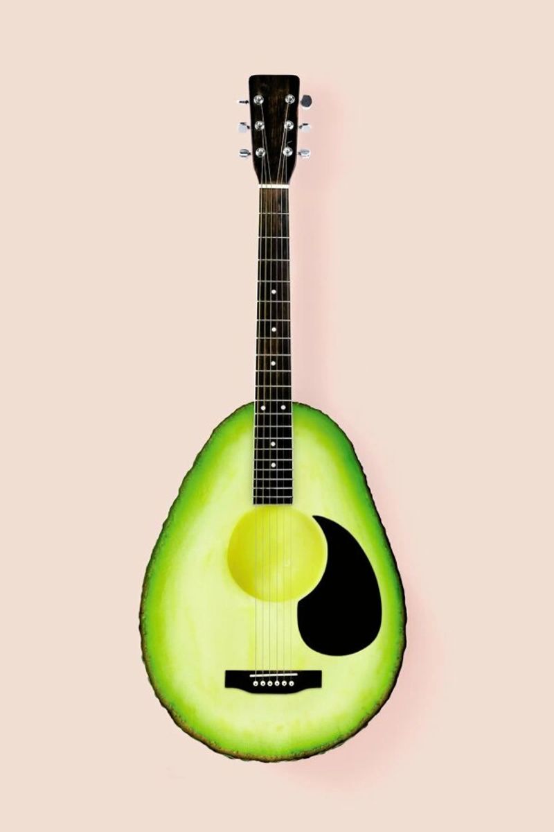 Avocado Guitar poster by Paul Fuentes Design