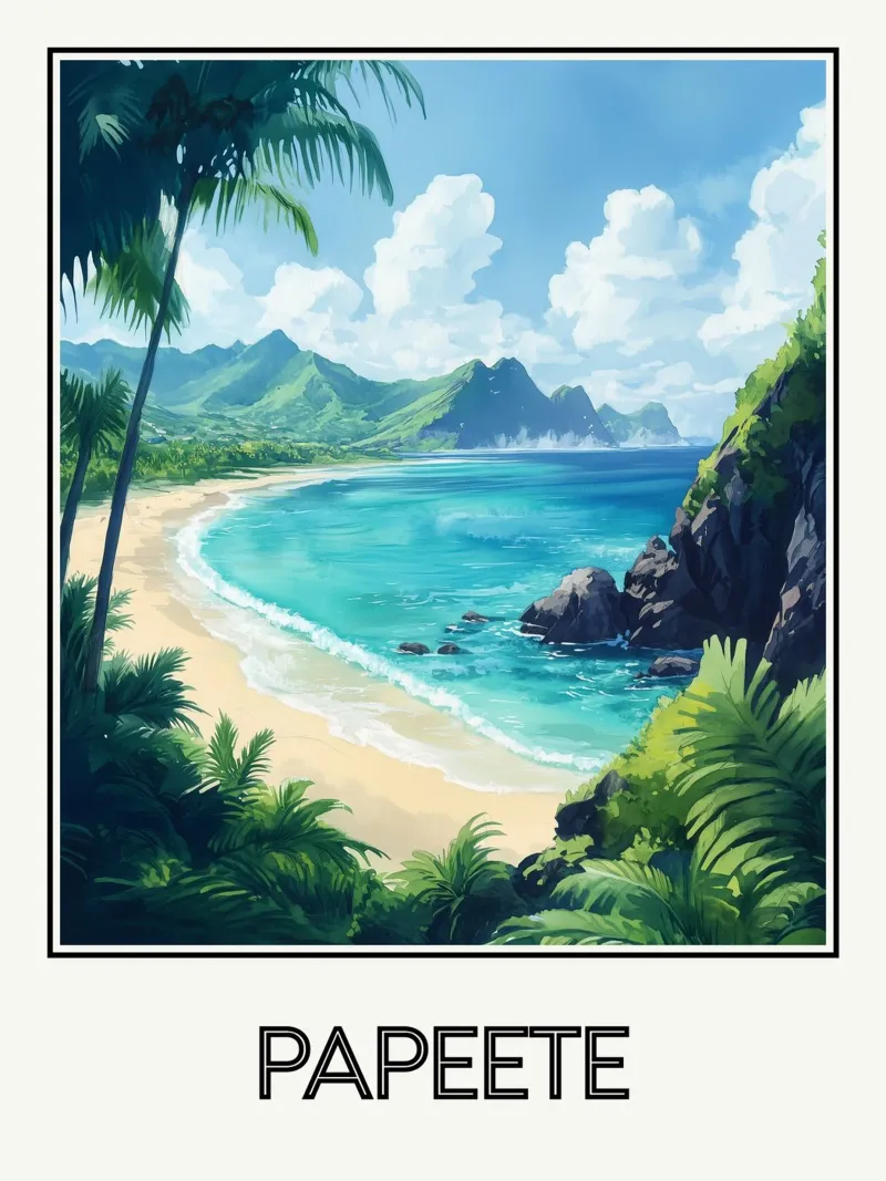 Papeete Hahnemühle von Frame the World