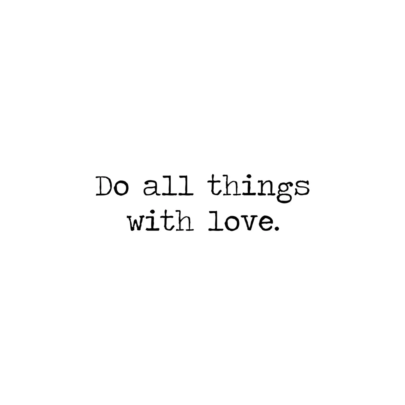 Citazione tipografica "Do All Things With Love" (Fai tutto con amore) pellicola backlit da Summer Soul Co. - Quotes