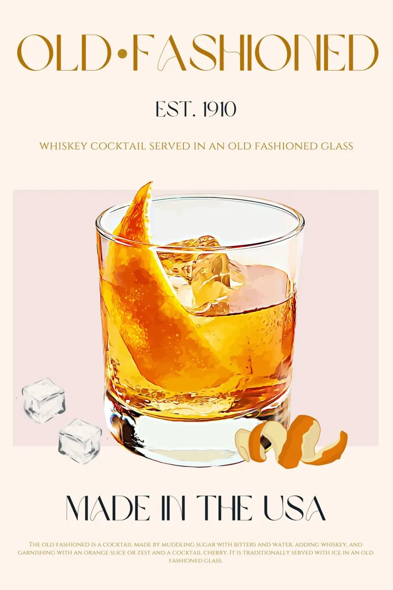 Cocktail à l'ancienne imprimé hahnemühle de KOKRPrints