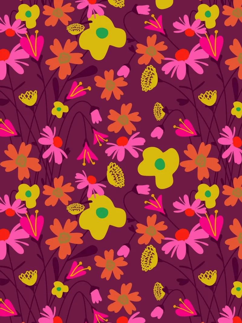 Motivational Flower Pattern pellicola backlit da Illustration Raissa Oltmanns