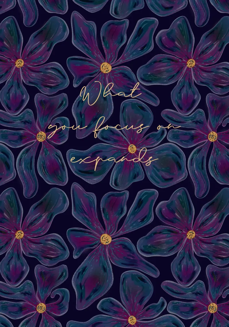 Dark floating Blossom Pattern hahnemühle by Illustration Raissa Oltmanns