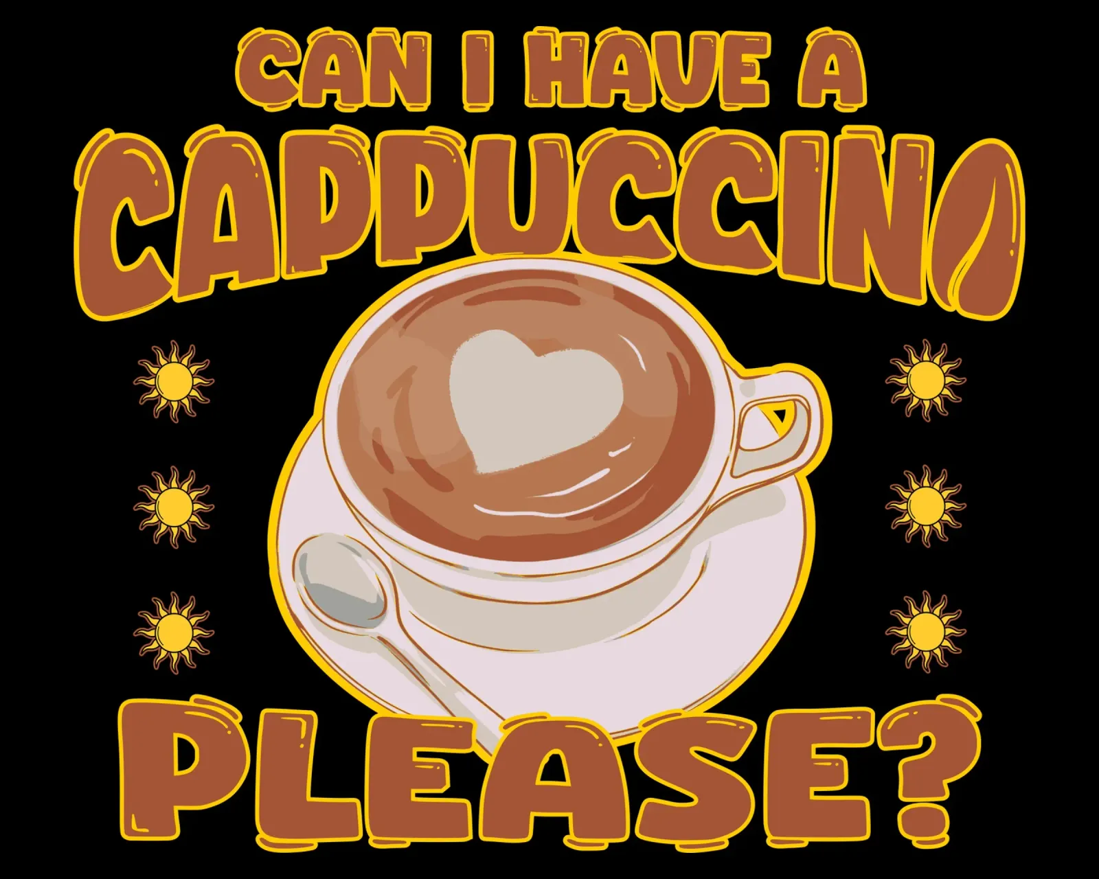 Cappuccino Coffee Lover Cute Cafè Retro Design pellicola backlit da sillyindustries