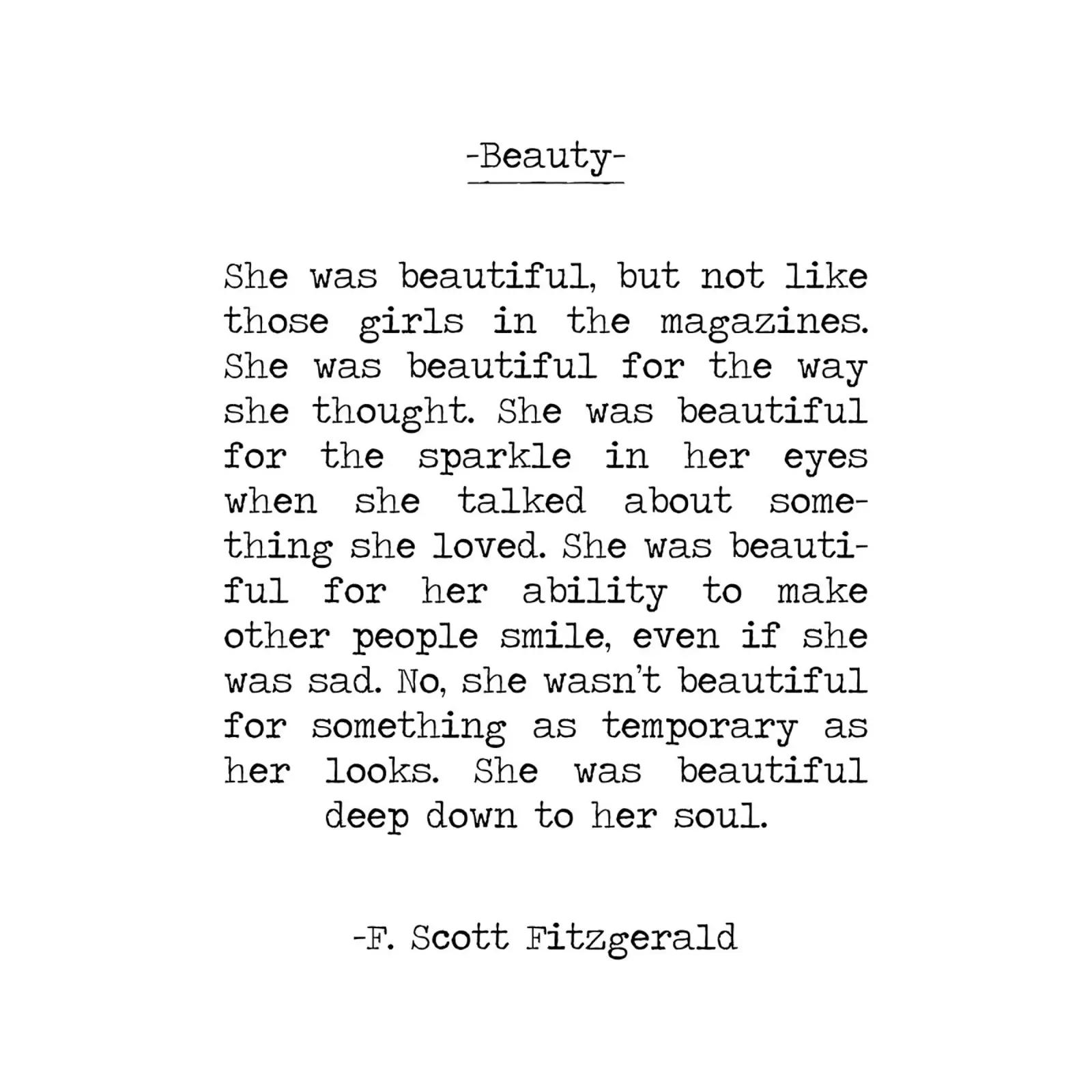 Era bellissima F Scott Fitzgerald Citazione Tipo Vintage pellicola backlit da Summer Soul Co. - Quotes