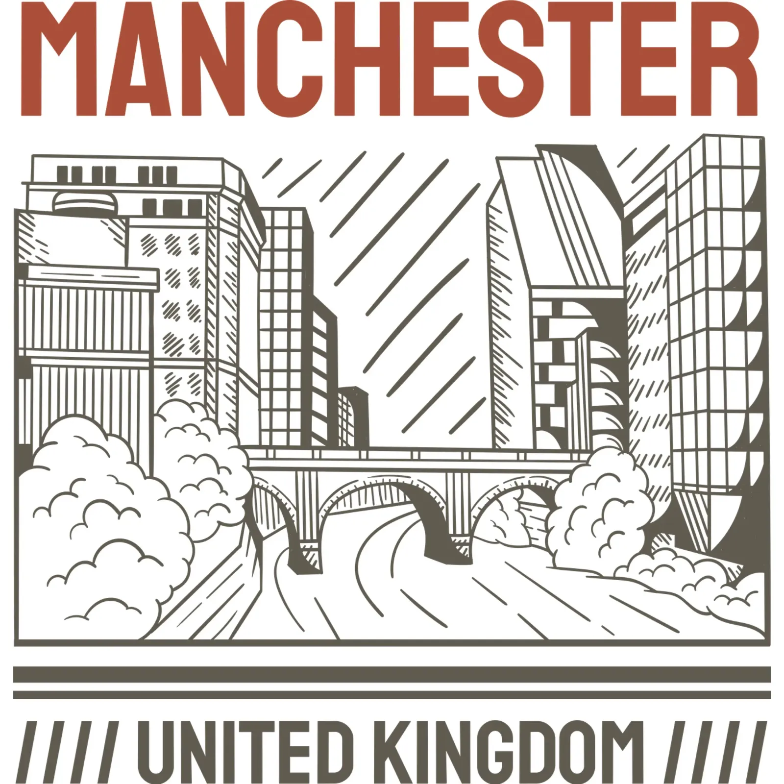Regno Unito-Manchester design artistico classico alluminio dibond da rivariahill