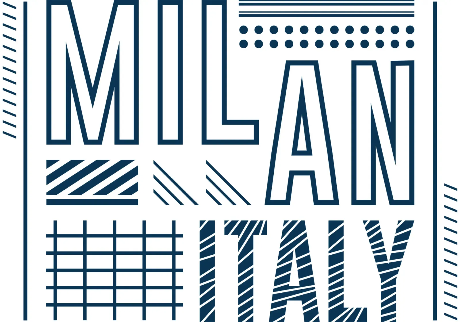 Milaan-Italiaans klassiek kunstontwerp canvas met Baklijst van rivariahill