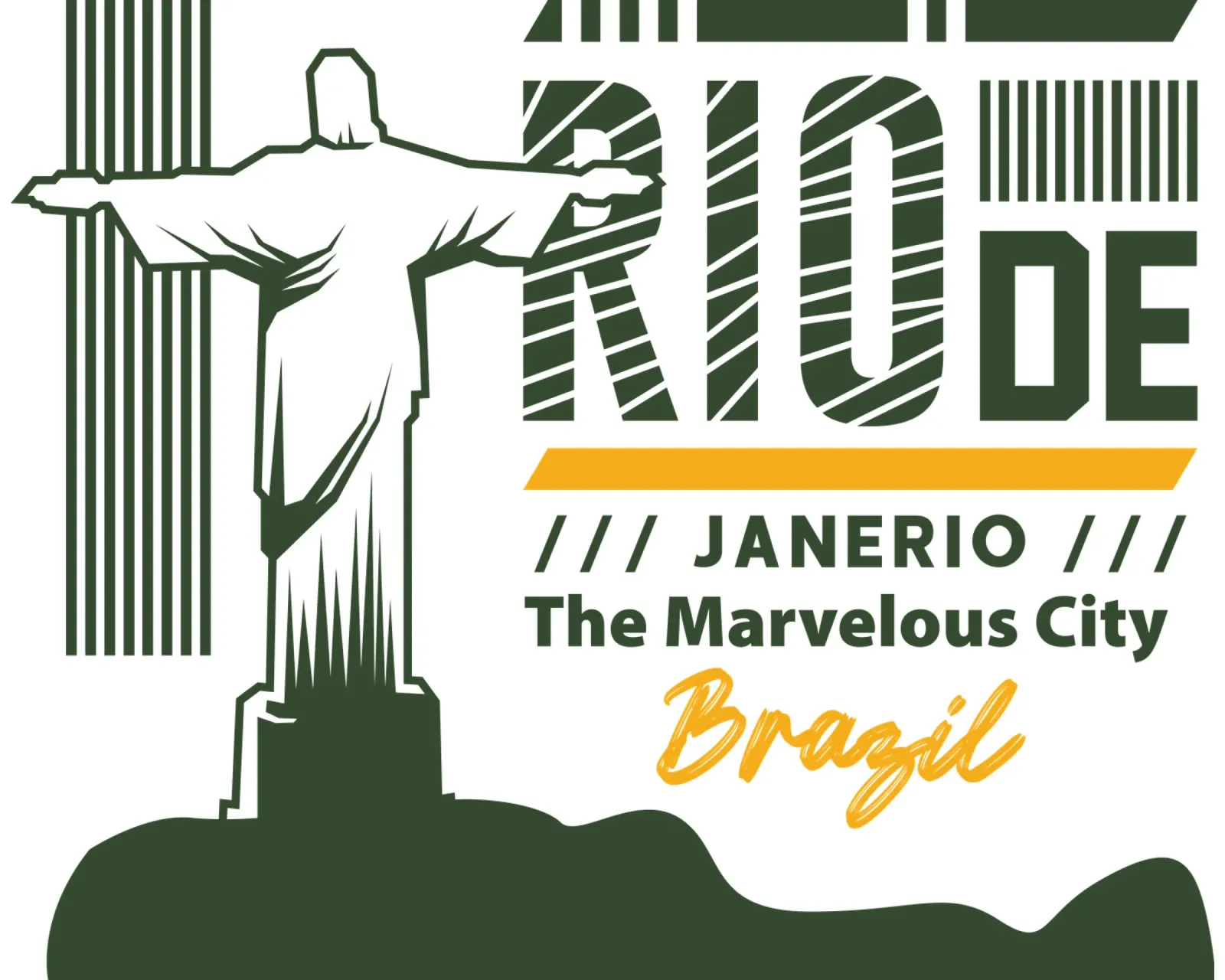 Rio de Janeiro-Brazilië klassiek kunstontwerp canvas met Baklijst van rivariahill