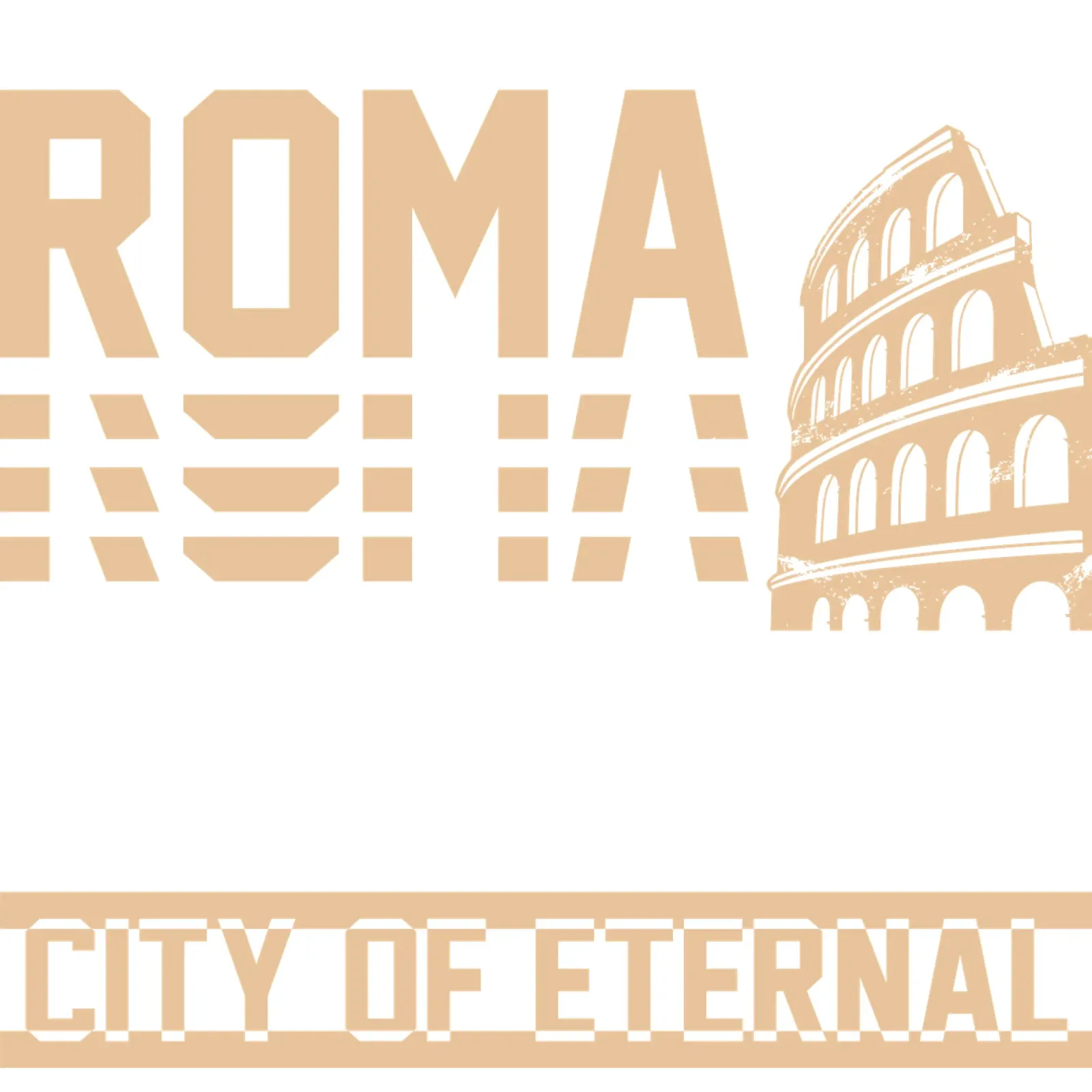 Roma-Italia città dell'eterno design artistico classico poster da rivariahill