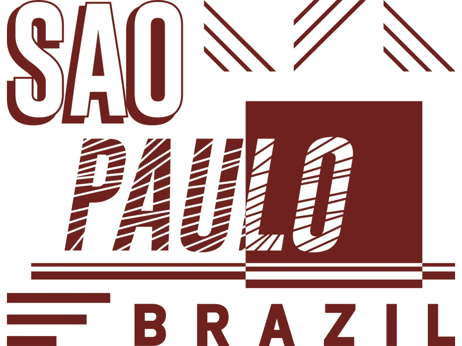 Saopaolo Brasile design classico poster con telaio in legno da rivariahill