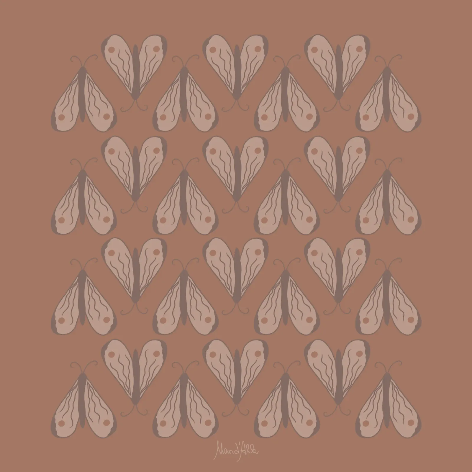 Infinite moth pellicola backlit da Mandalla Pattern