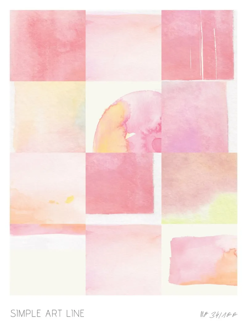 Simple Art Line No 47 poster con telaio in alluminio da treechild