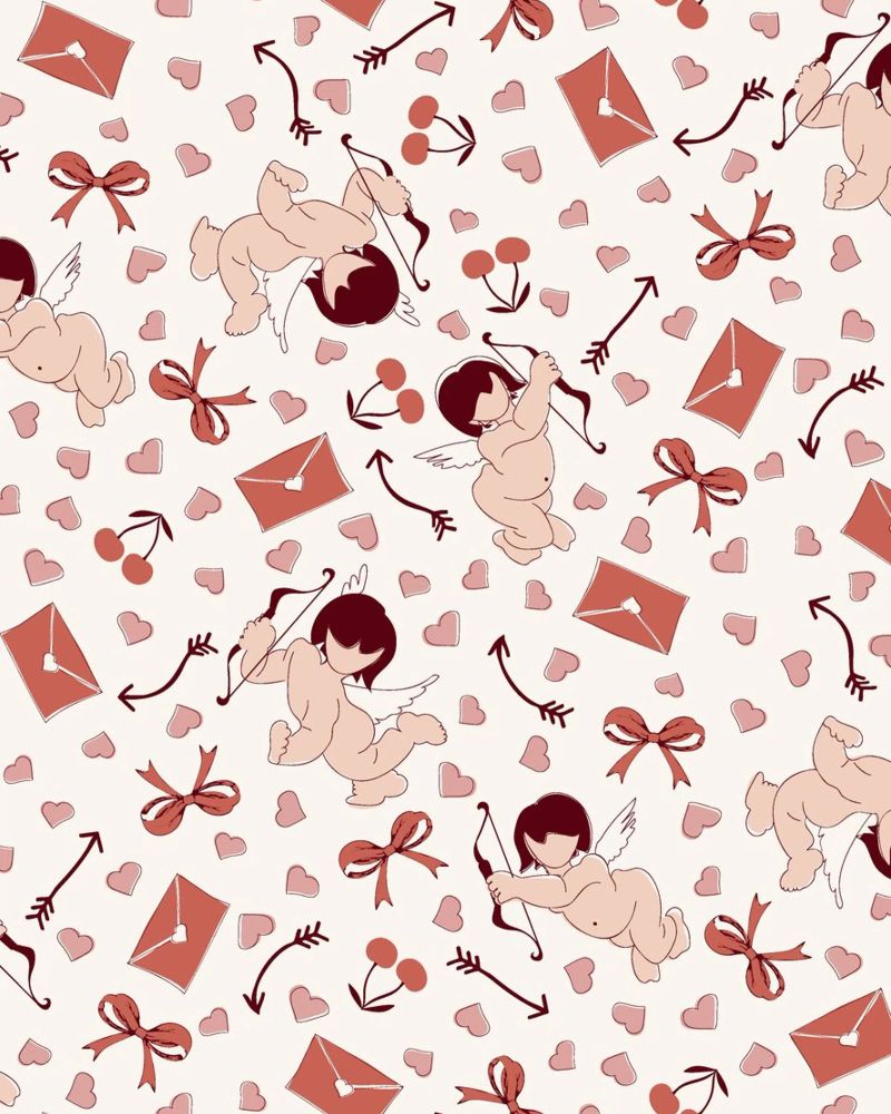 Playful Cherubs Pattern poster de Claudia S. Design