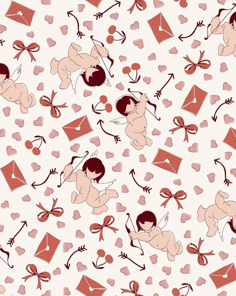 Playful Cherubs Pattern pellicola backlit da Claudia S. Design