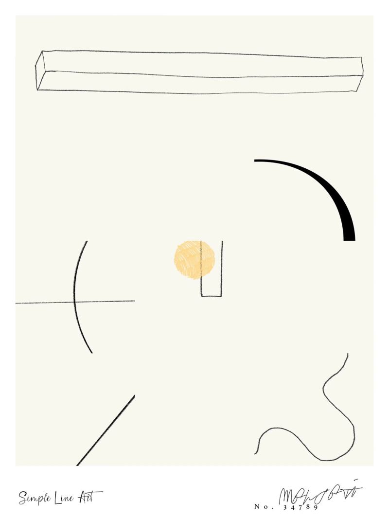 Simple Art Line No 63 poster by treechild