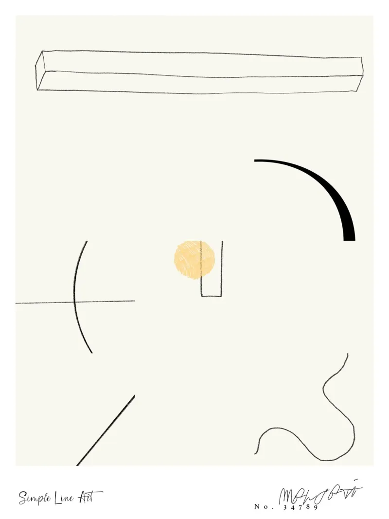 Simple Art Line No 63 tela da treechild