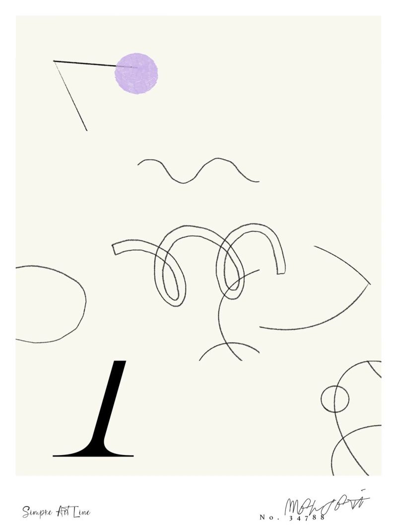 Simple Art Line No 62 poster by treechild