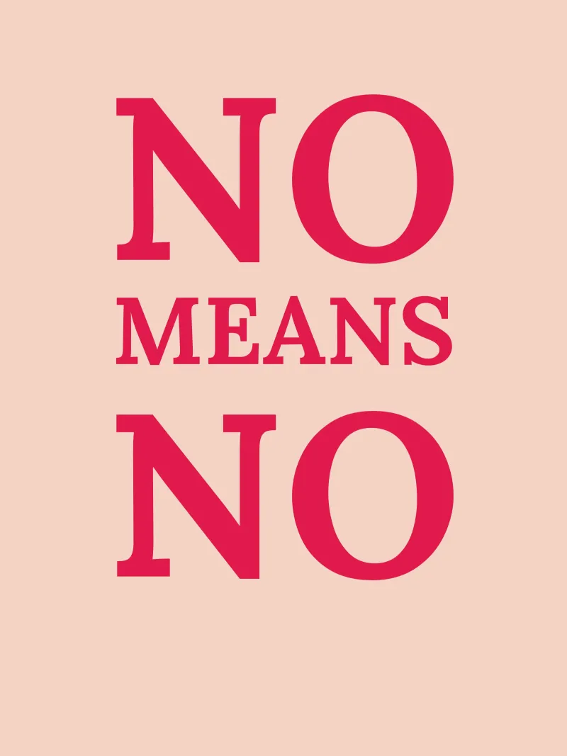 No means no carta hahnemühle da Illustration Raissa Oltmanns