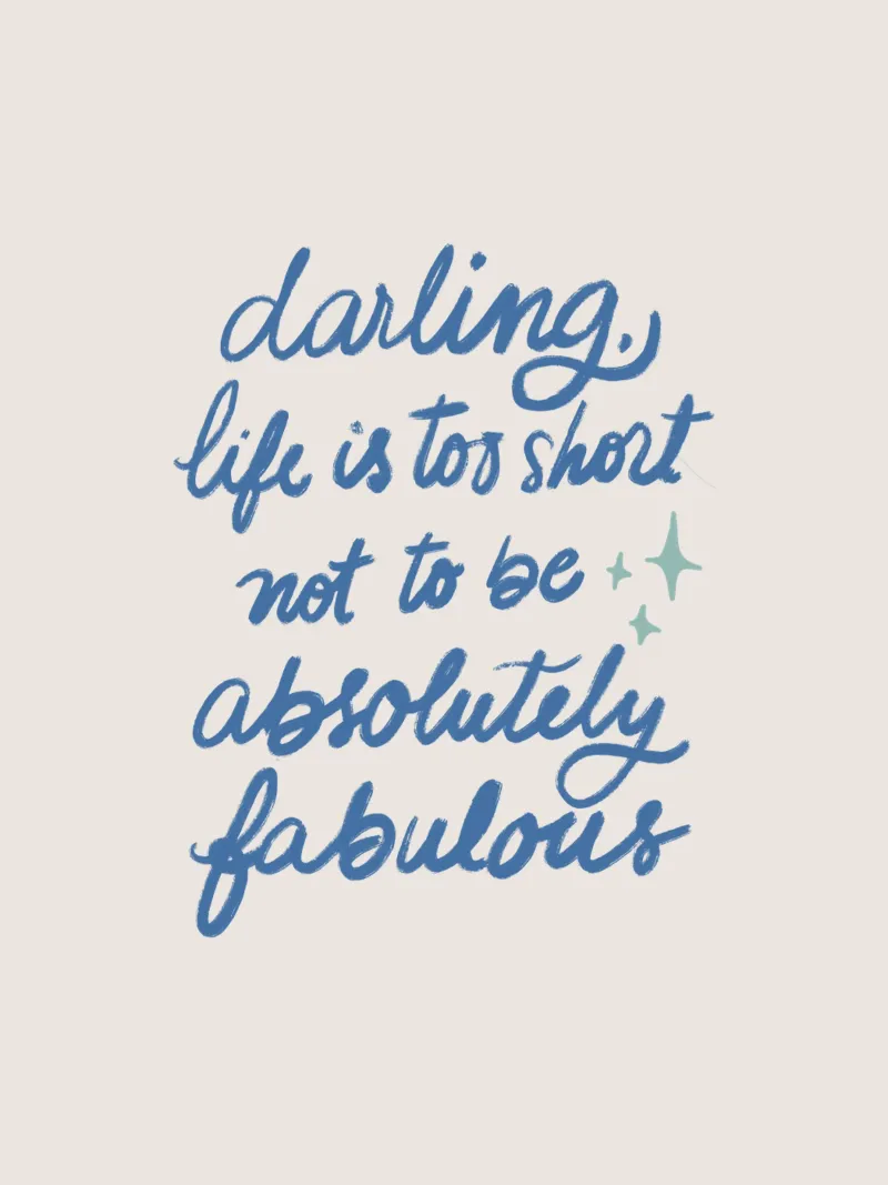 Life is too short - Blue pellicola backlit da Magnific