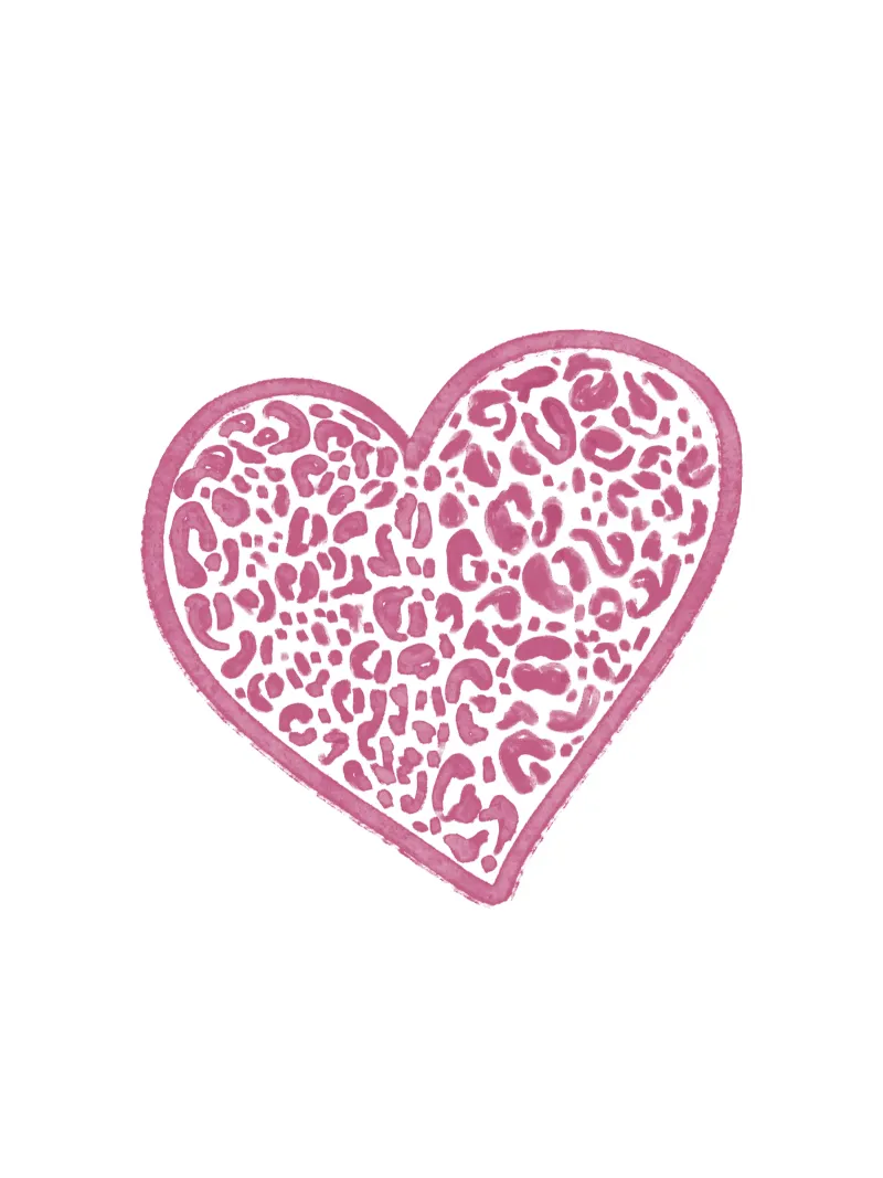 Animal Print Pink Heart carta hahnemühle da Magnific