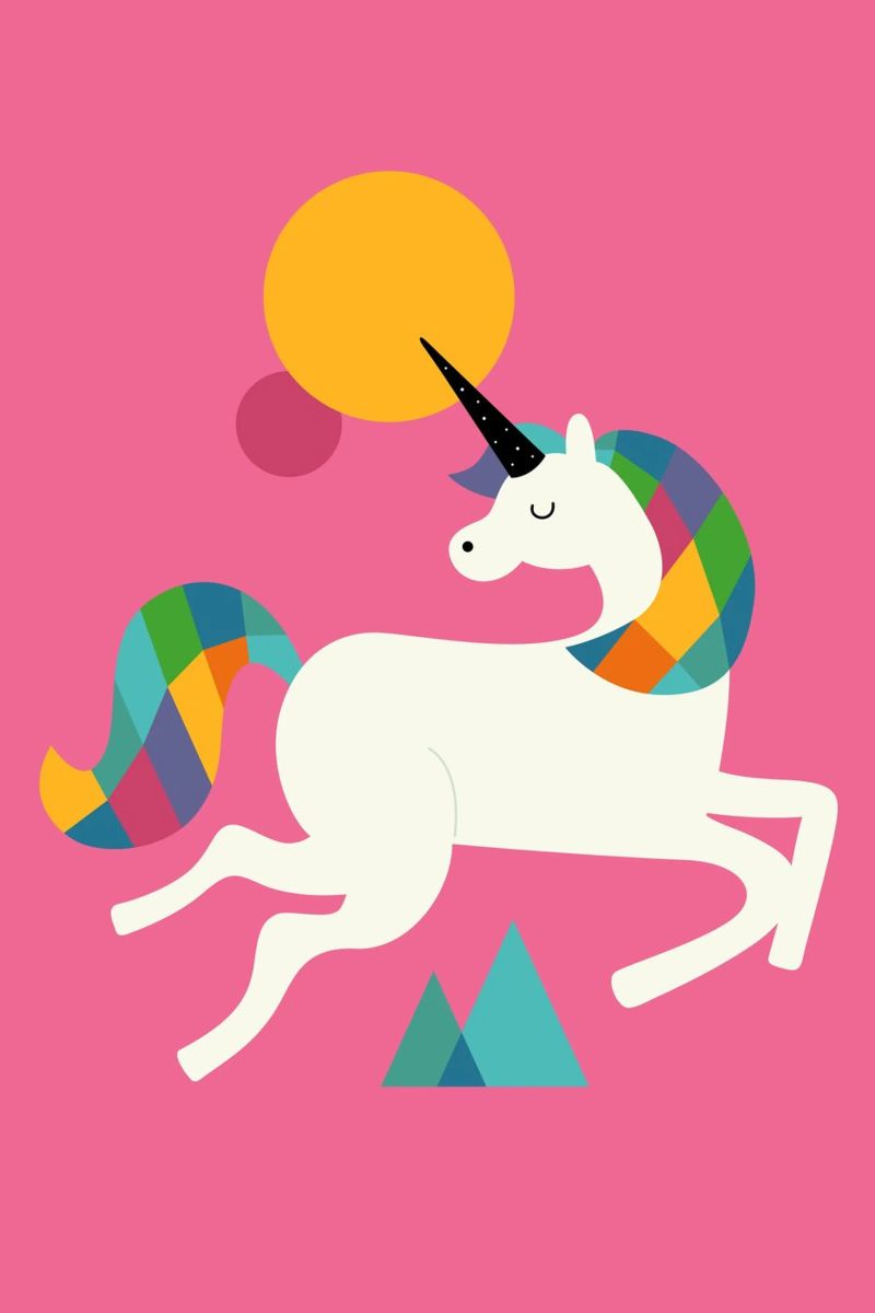 Ein Einhorn sein Poster von Andy Westface