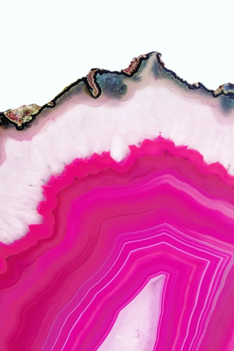 Pink Agate Slice pellicola backlit da cafelab