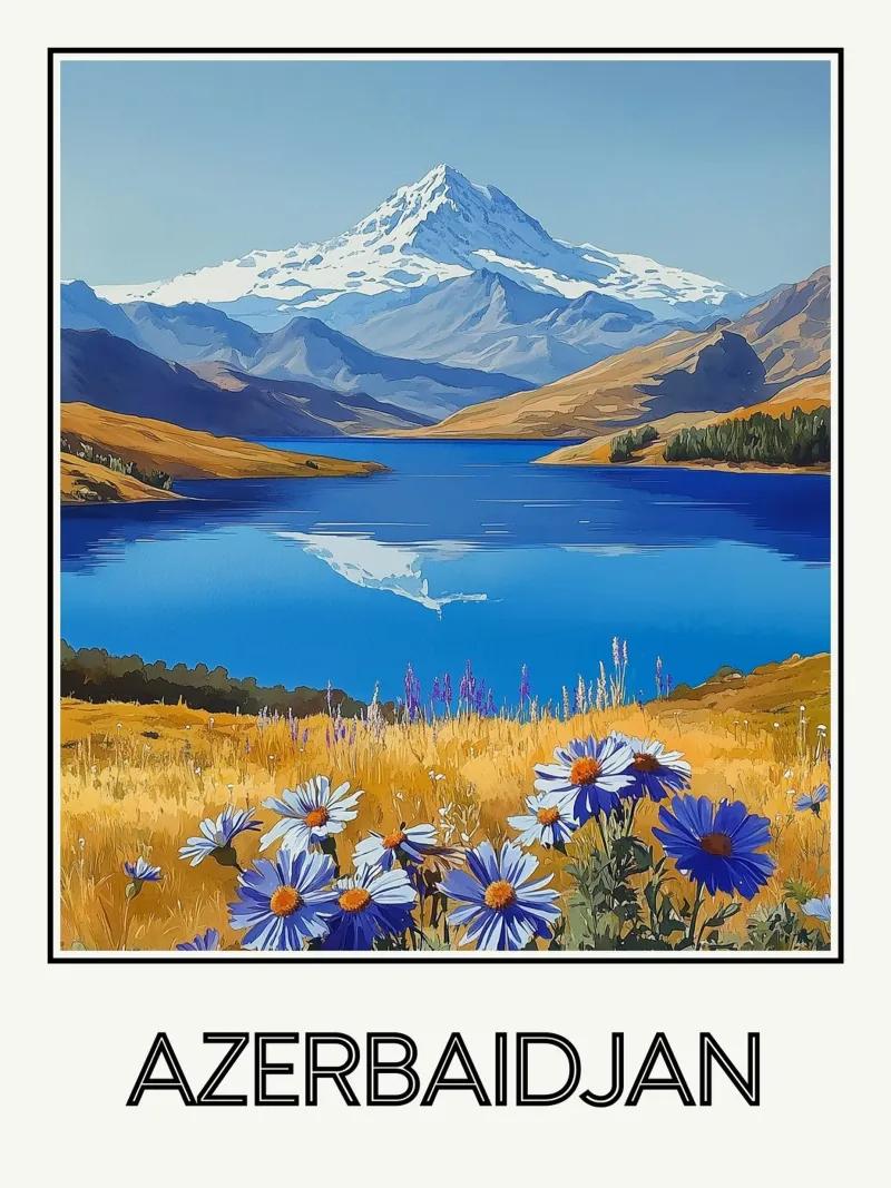 Azerbaigian tela con Cornice a cassetta da Frame the World