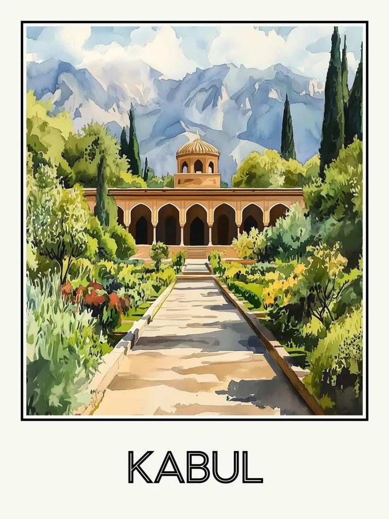 Kaboul poster con telaio in plastica da Frame the World