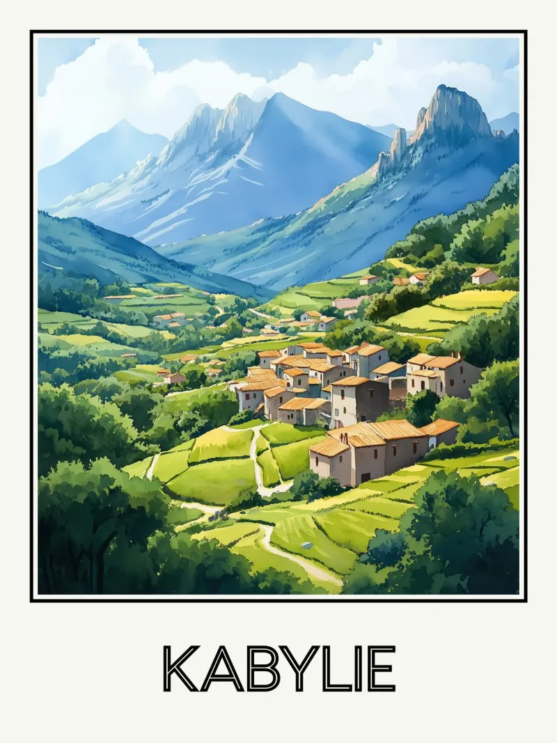 Kabylie tela con Cornice a cassetta da Frame the World