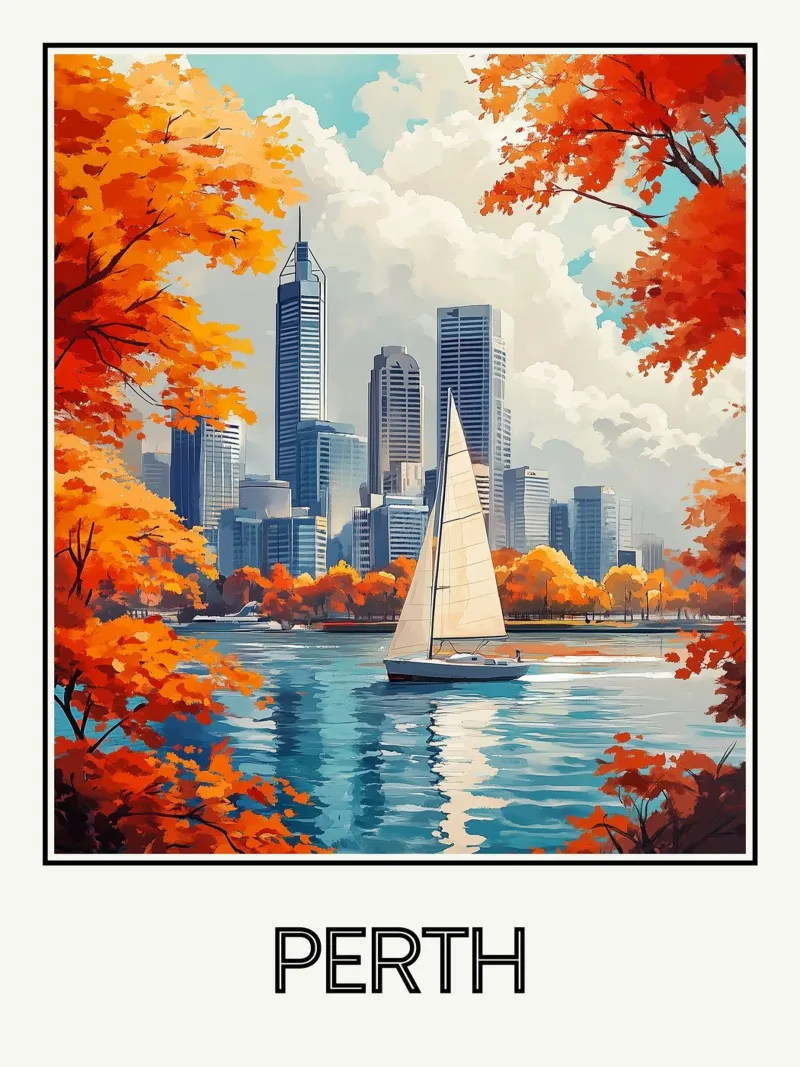 Perth poster da Frame the World