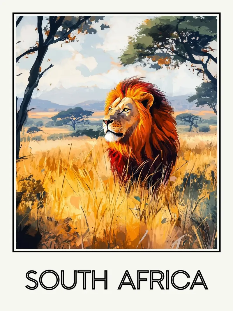 Zuid-Afrika canvas met Baklijst van Frame the World