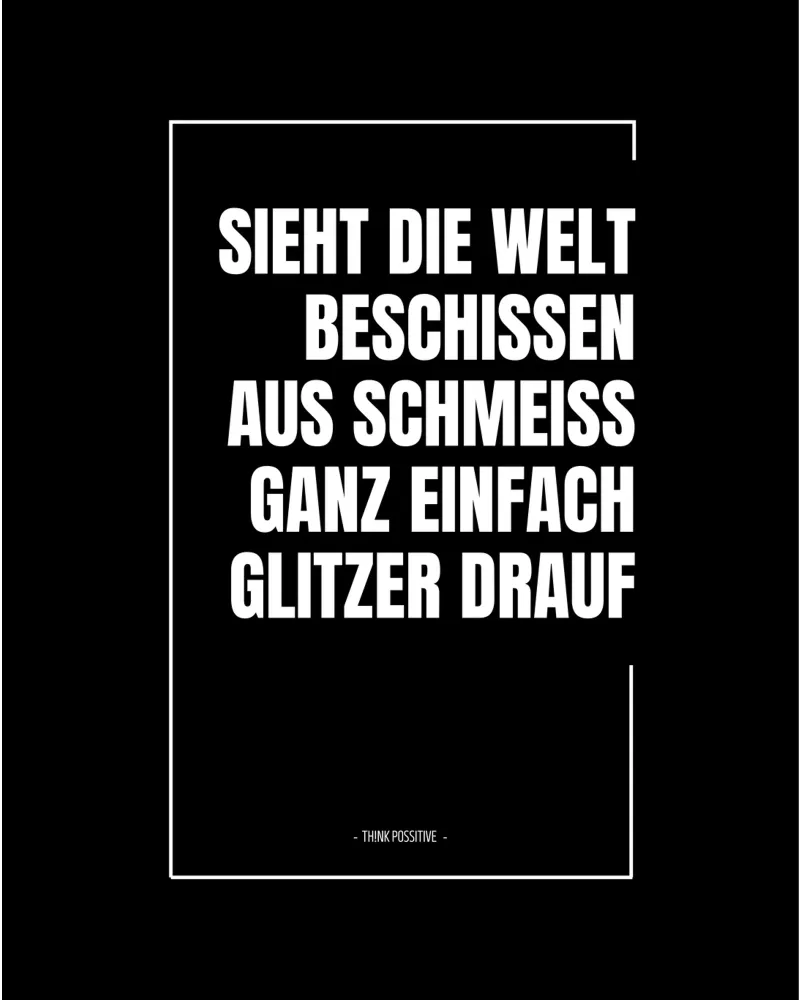 GLITZER FÜR DIE WELT plexiglass da Einfach Uebel