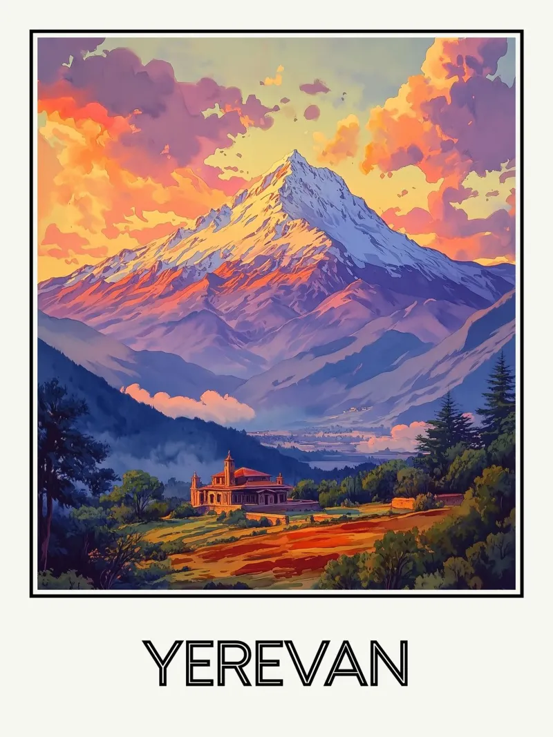 Yerevan canvas met Baklijst van Frame the World
