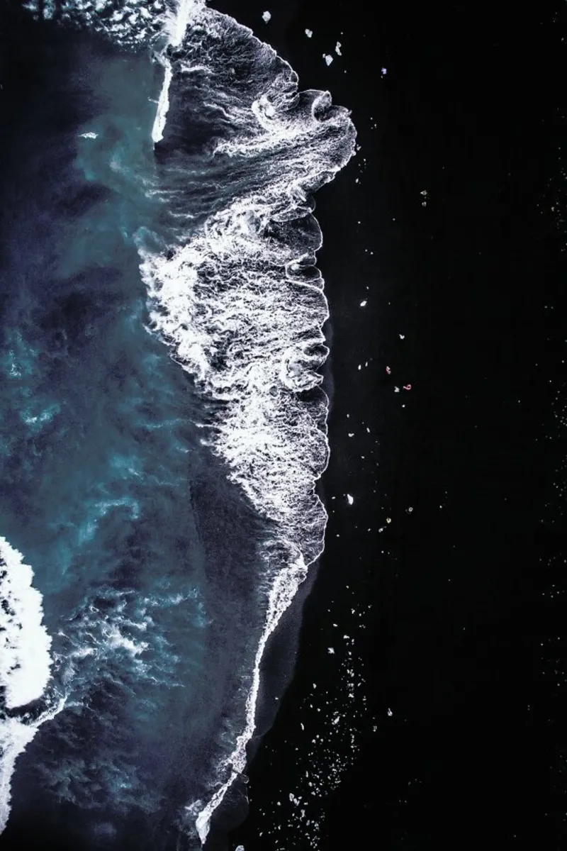 Diamond Beach 2 poster con telaio in alluminio da Airpixels
