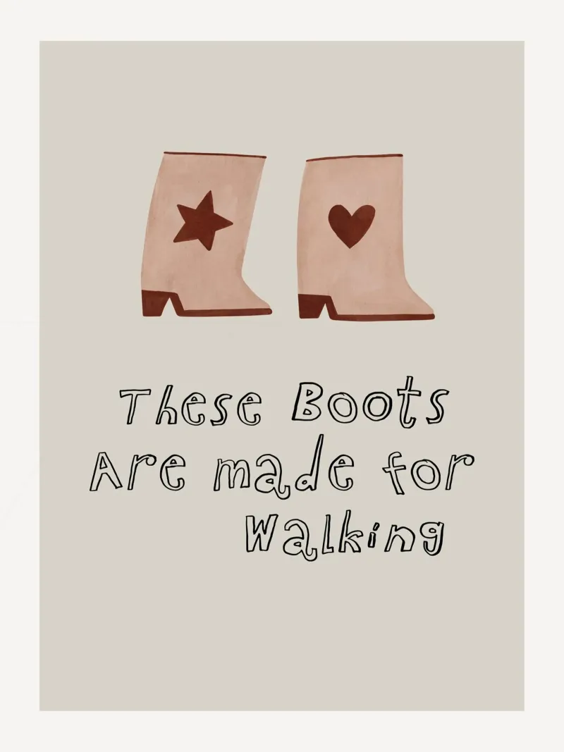 These Boots Are Made For Walking alluminio dibond da treechild