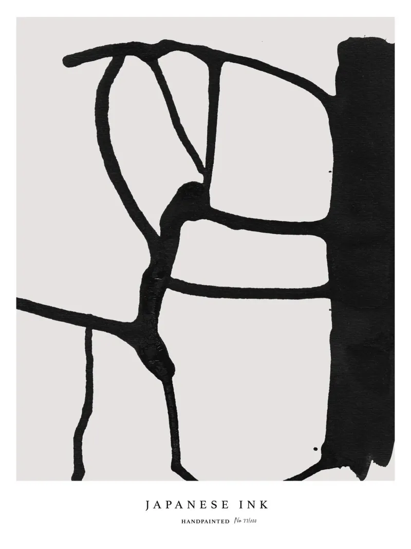 Simple Art Line No 68 poster con telaio in legno da treechild