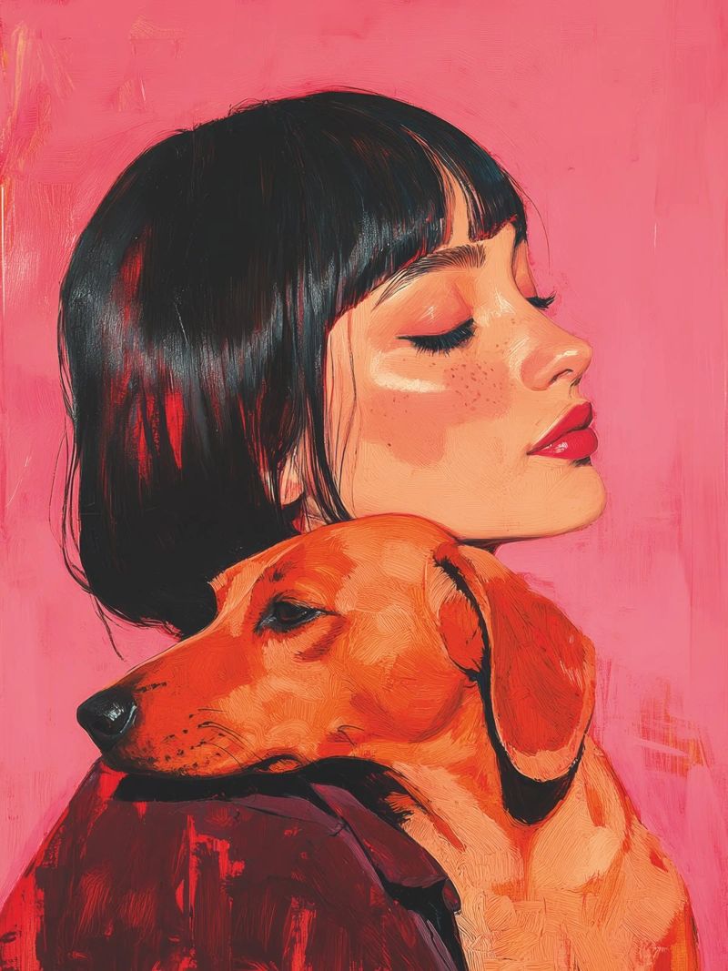 Mein Hund und ich (Nr. 2) Poster von Katja Stehle Design