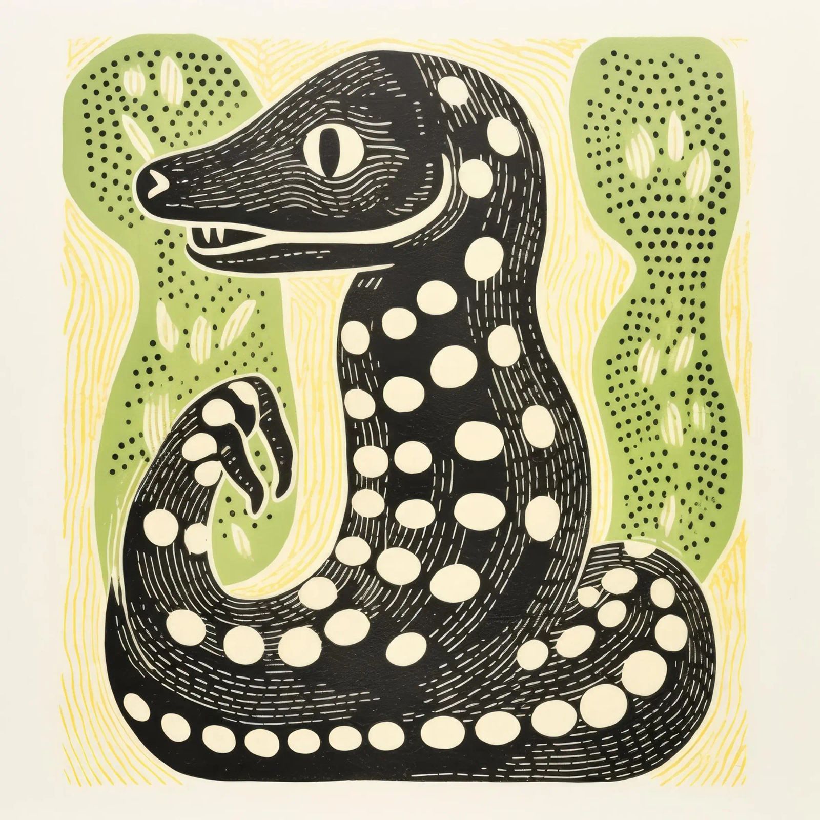Cobra verde 3 pellicola backlit da Minimal Animal Art