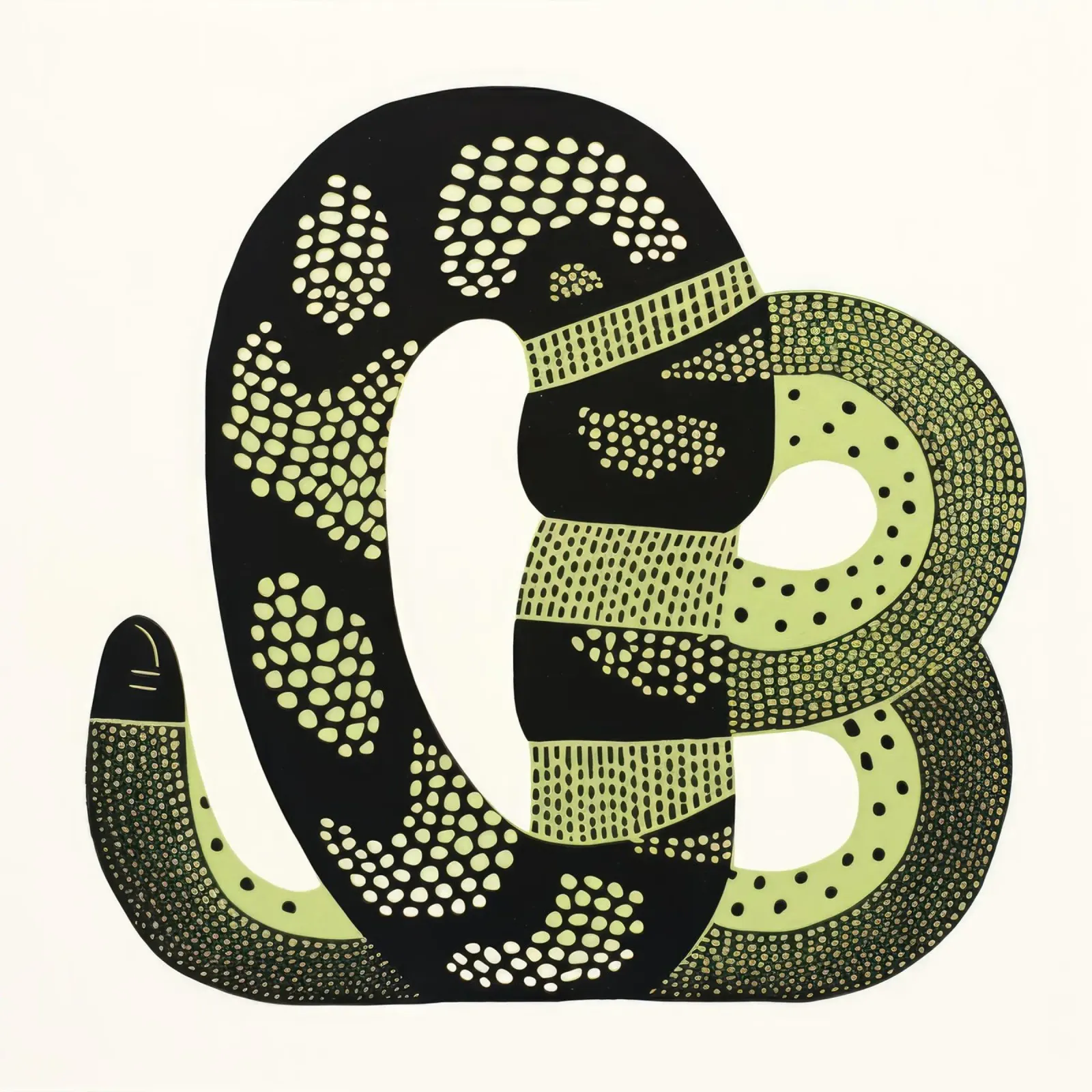 Cobra verde 4 pellicola backlit da Minimal Animal Art