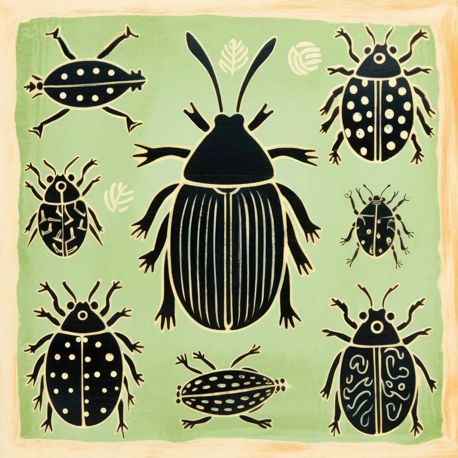 Cucaracha verde 1 hahnemühle de Minimal Animal Art