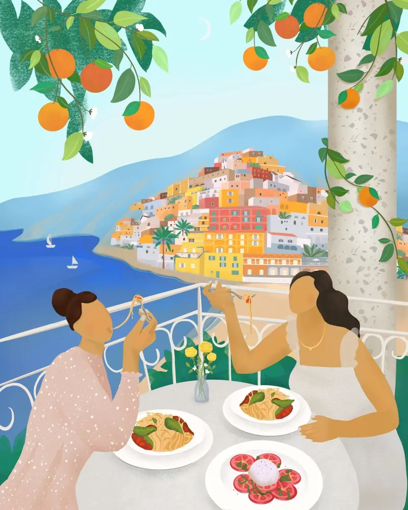 Girls in Positano pellicola backlit da PetrArts