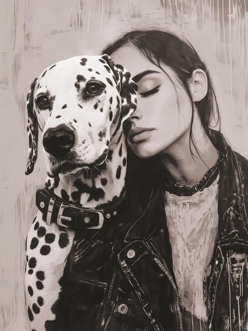 Mon chien et moi (n° 3) hahnemühle de Katja Stehle Design