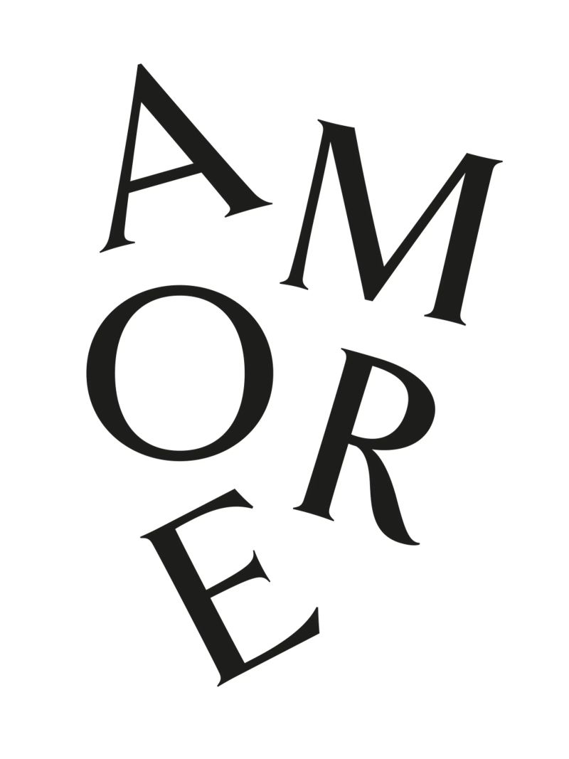 AMORE poster con telaio in alluminio da Katja Stehle Design