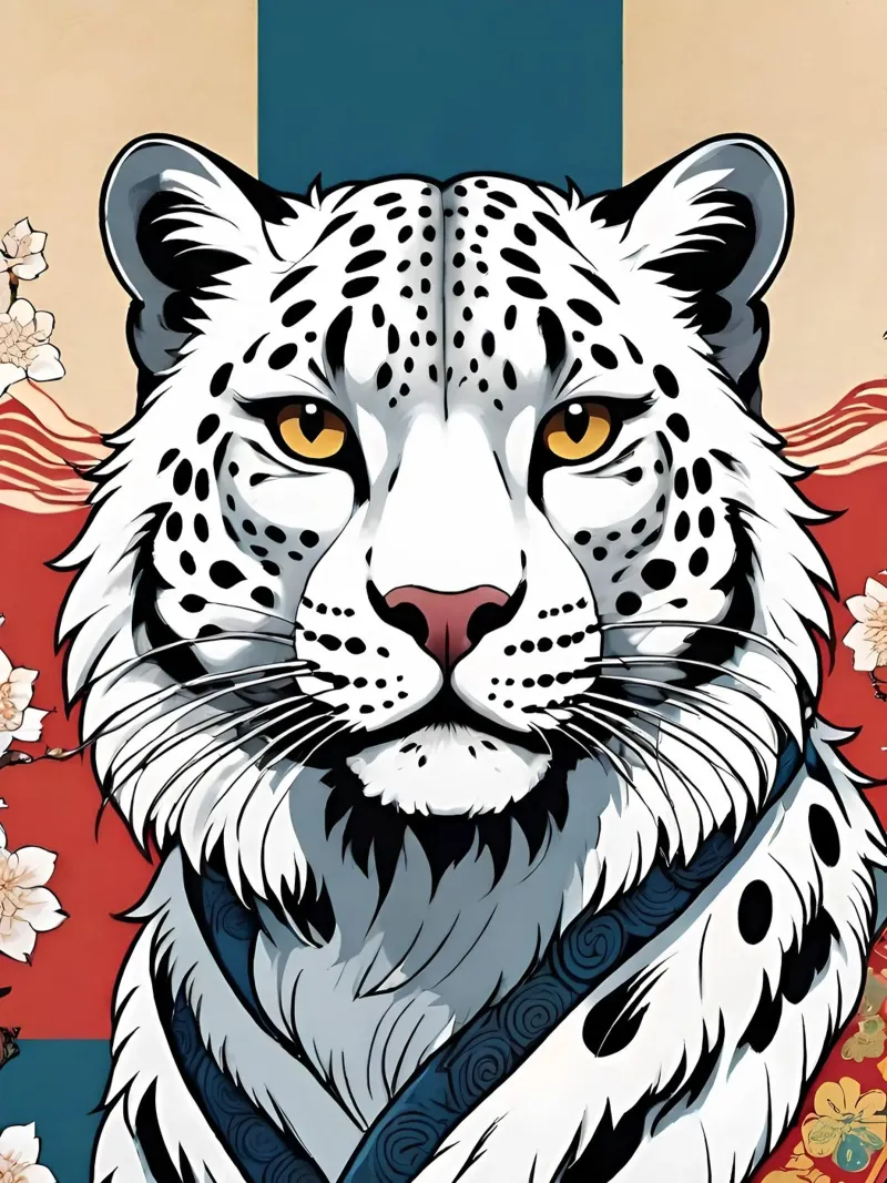 leopardo delle nevi plexiglass da saimo