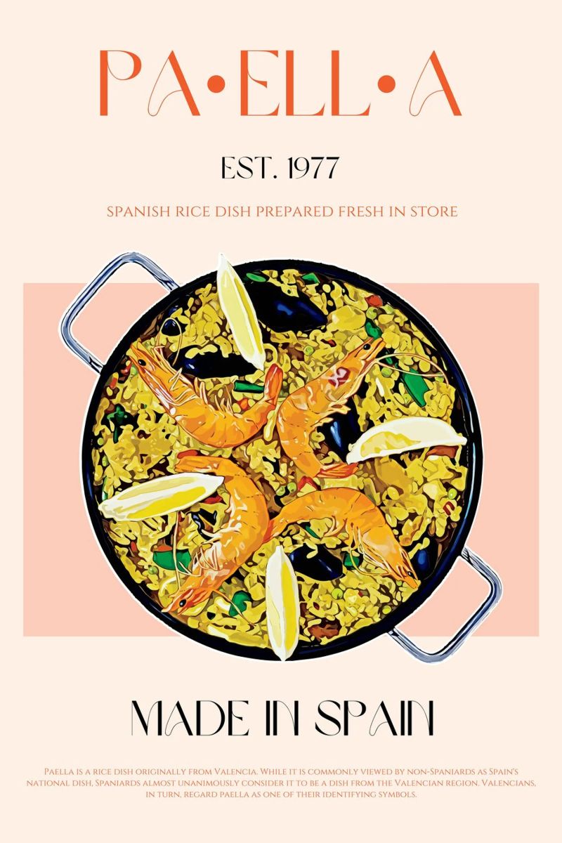 Paella Print poster da KOKRPrints