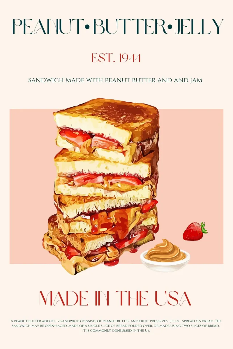 Erdnussbutter & Gelee Druck Hahnemühle von KOKRPrints