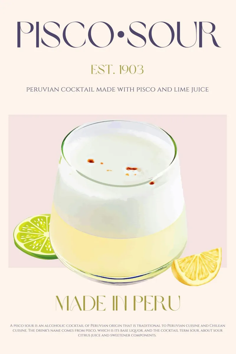 Cóctel Pisco Sour Print hahnemühle de KOKRPrints